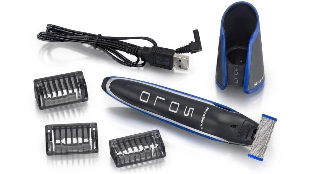 MicroTouch SOLO Rechargeable Beard Trimmer & Precision Shaver – 3-in-1 Cordless Hair Trimmer for Beard, Mustache & Body Grooming